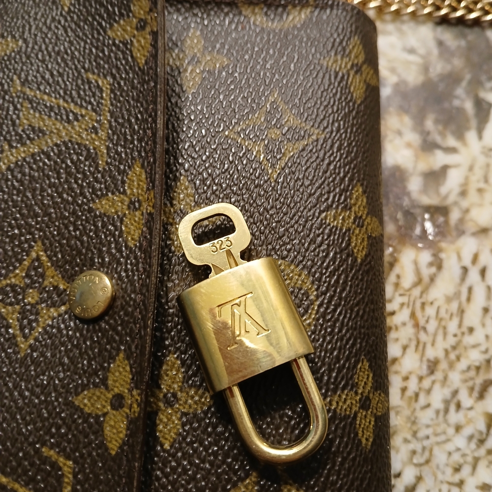 Louis Vuitton Brass Gold Padlock With Key #323